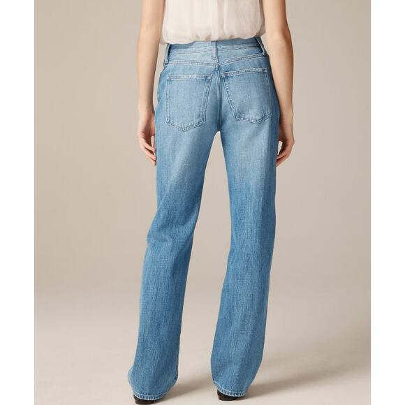 J.Crew 1984 Petite Slouchy Distressed Jeans WMNS 23P Medium Blue Wash Mid-Rise - Picture 2 of 9